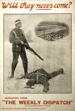 2 The ground shown in this recruitment poster is Chelsea's Stamford Bridge | Imperial War Museum