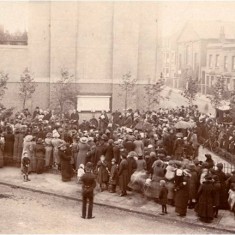 Unveiling ceremony of the Queen's Park War Memorial at the junction of Beethoven Street and Herries Street, 1920. | City of Westminster Archive Centre