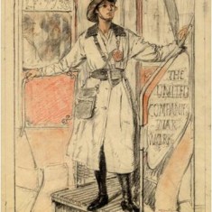 Designs by Fulham resident A S Hartrick for a poster campaign promoting Women’s War Work. | Hammersmith and Fulham Archives