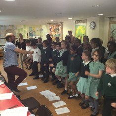 The children practice their marching  | Westminster Archives