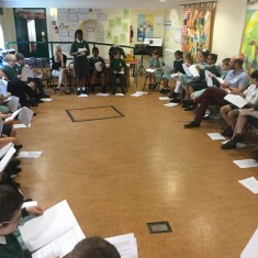 Practicing a scene from the play | Westminster Archives