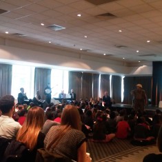 Ernest Boots interacts with the children from Westminster Cathedral Primary School | Holly Robjohns