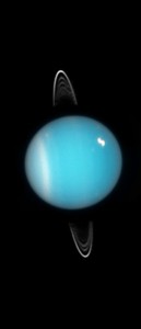 Uranus, as captured by the Voyager spacecraft