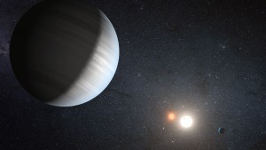 Artist's impression of the Kepler-47 system.
