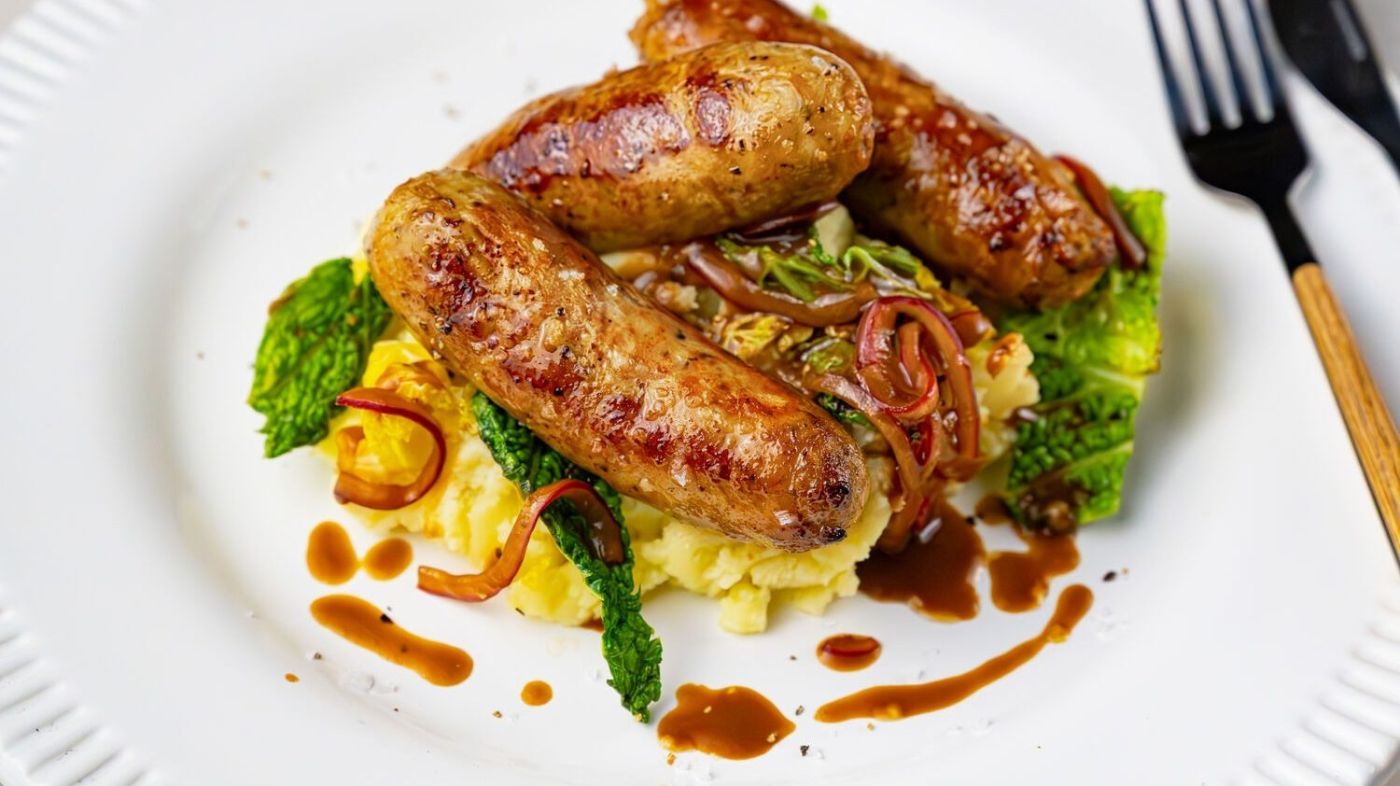Sausage and vegetable breakfast food