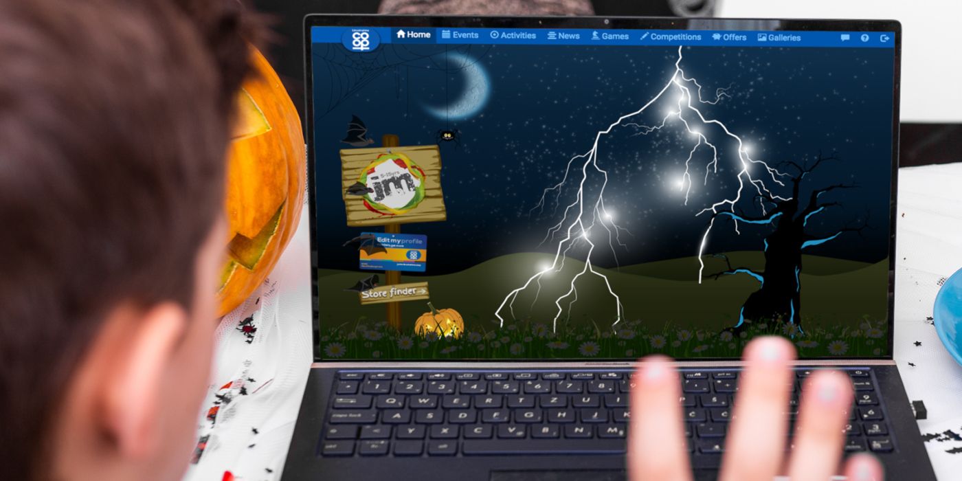 Halloween laptop banner