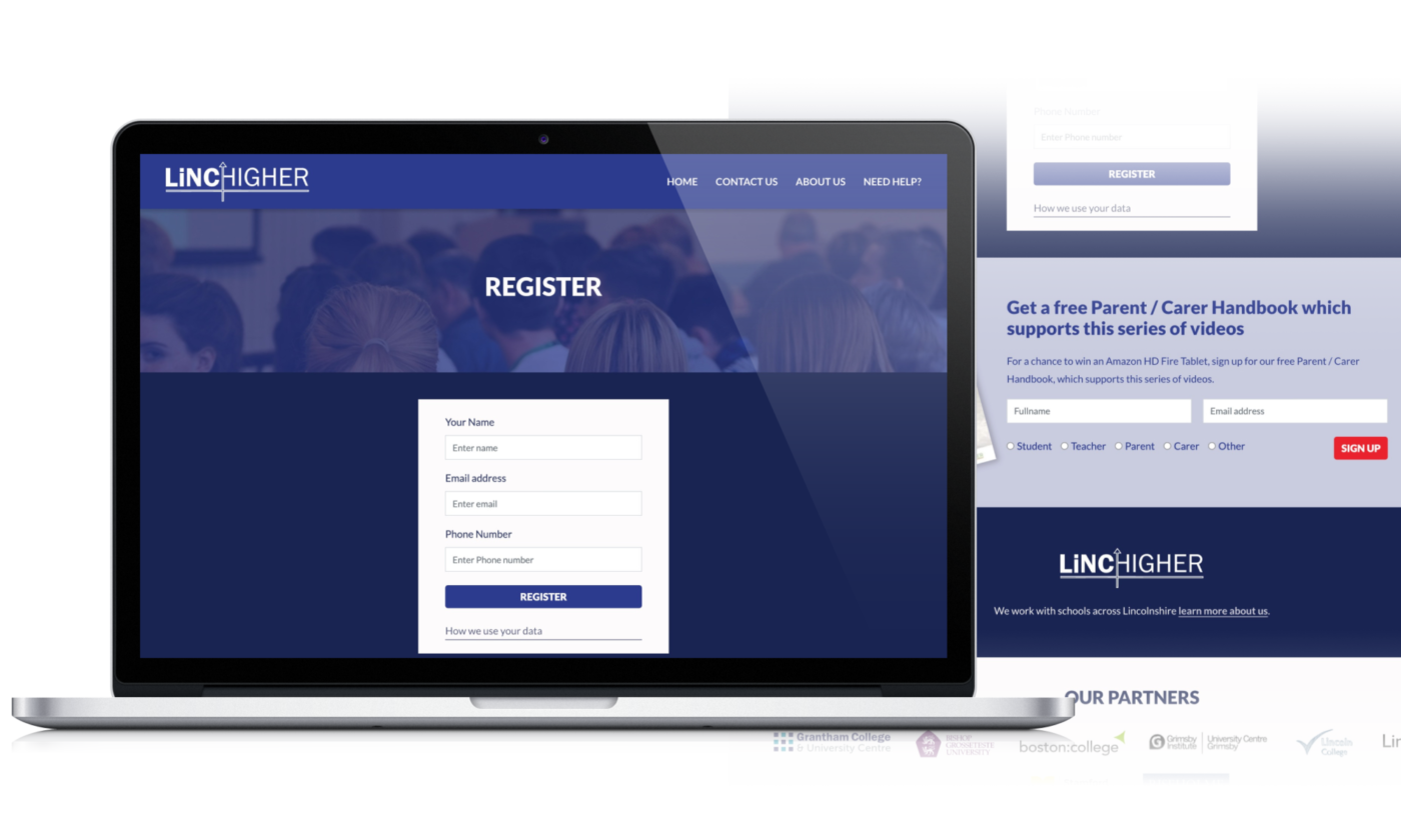 Webinar registration screen