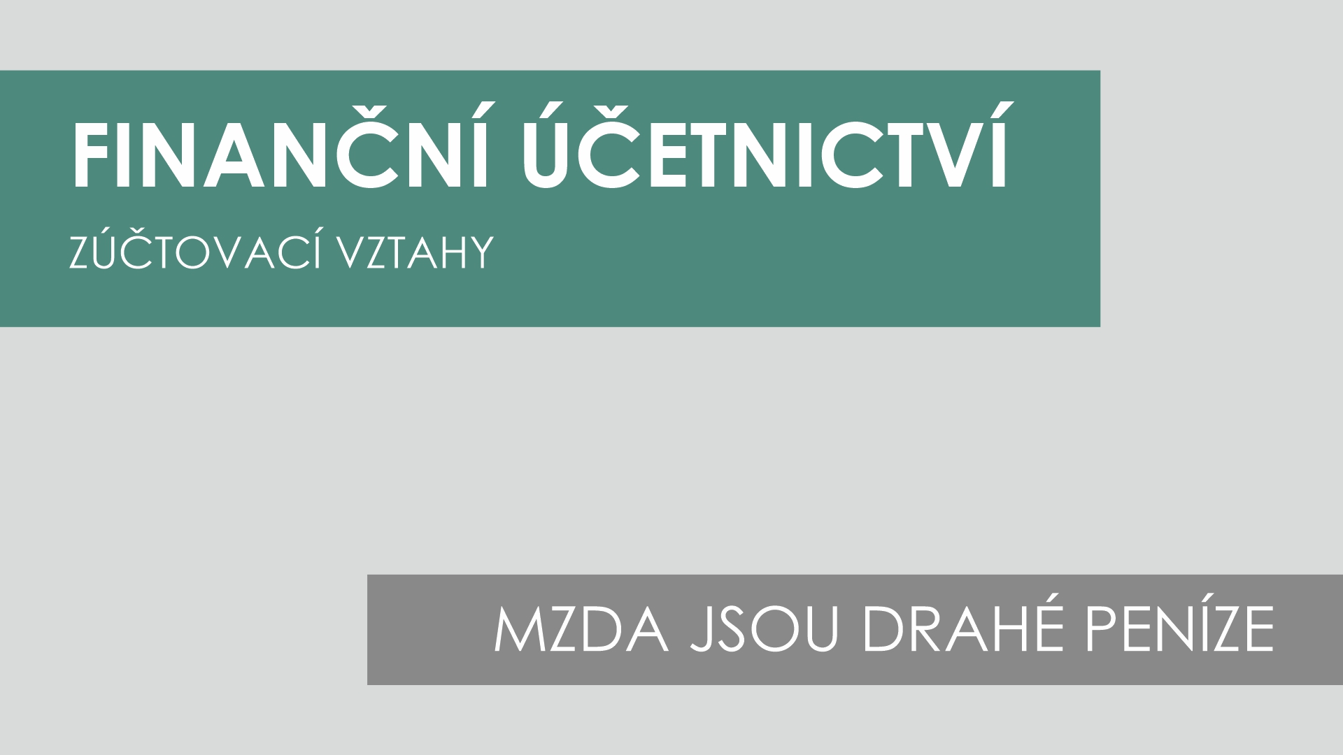 Základní účtování dlouhodobého majetku