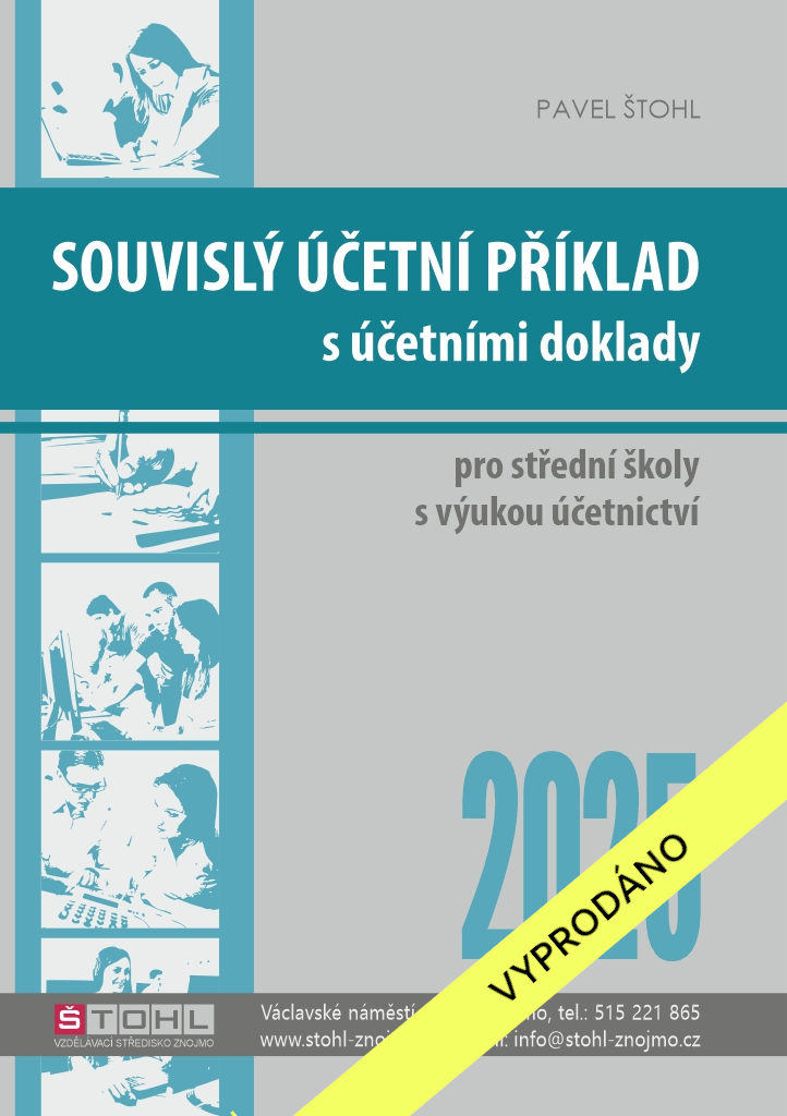 Souvislý účetní příklad s účetními doklady 2025