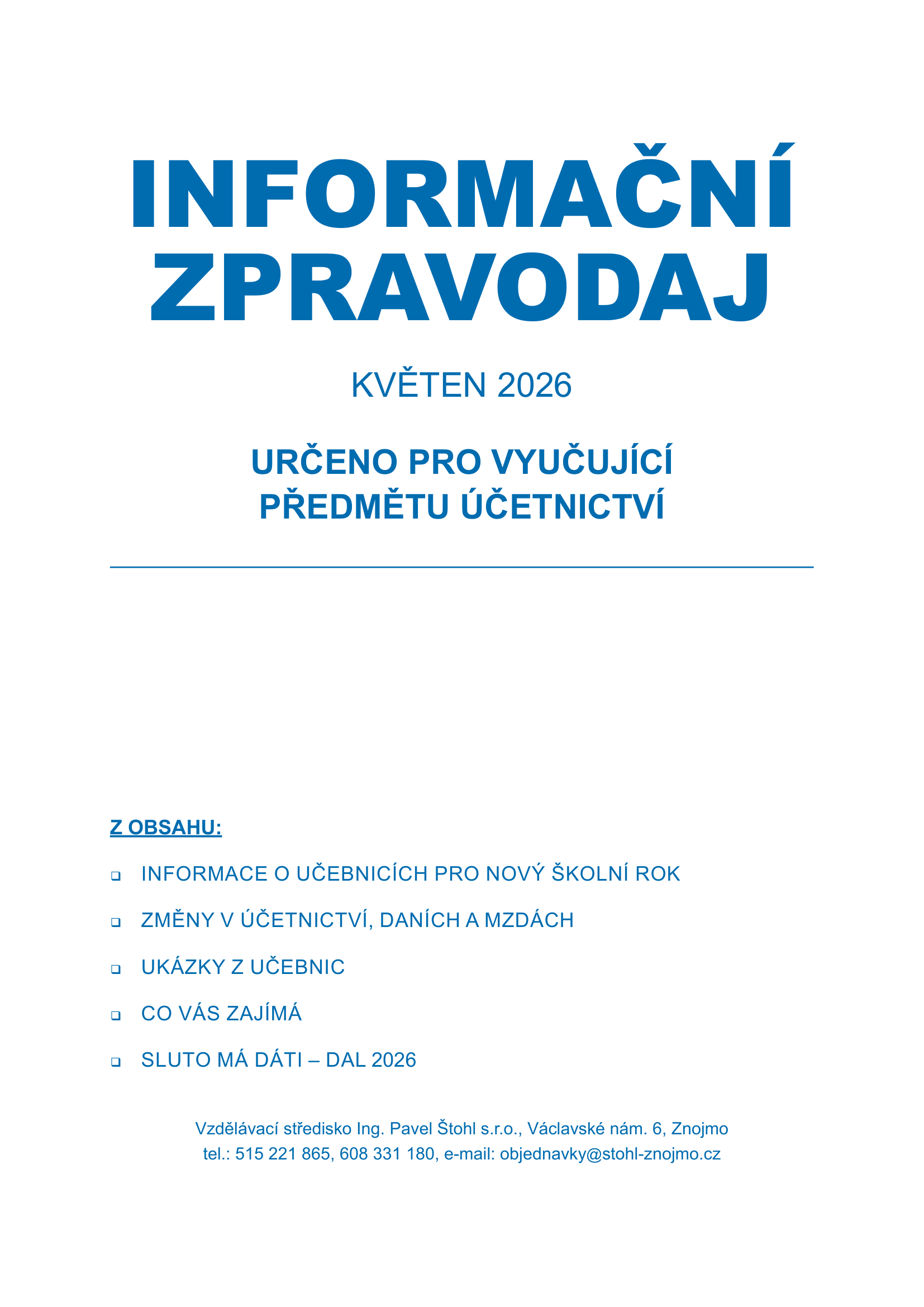 Zpravodaj pro učitele