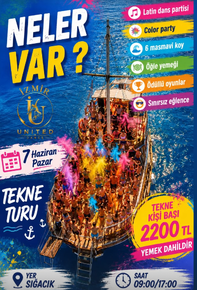 Izmir united dance Tekne Turu