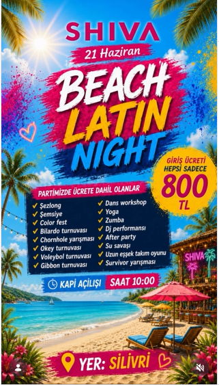 Shiva Beach latin night