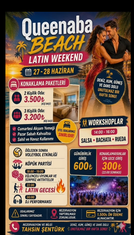 QUEENABA BEACH LATIN WEEKEND