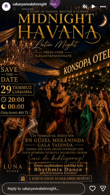 Midnight Havana latin night