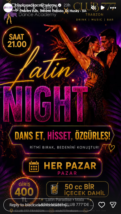 Black sea dance academy latin night