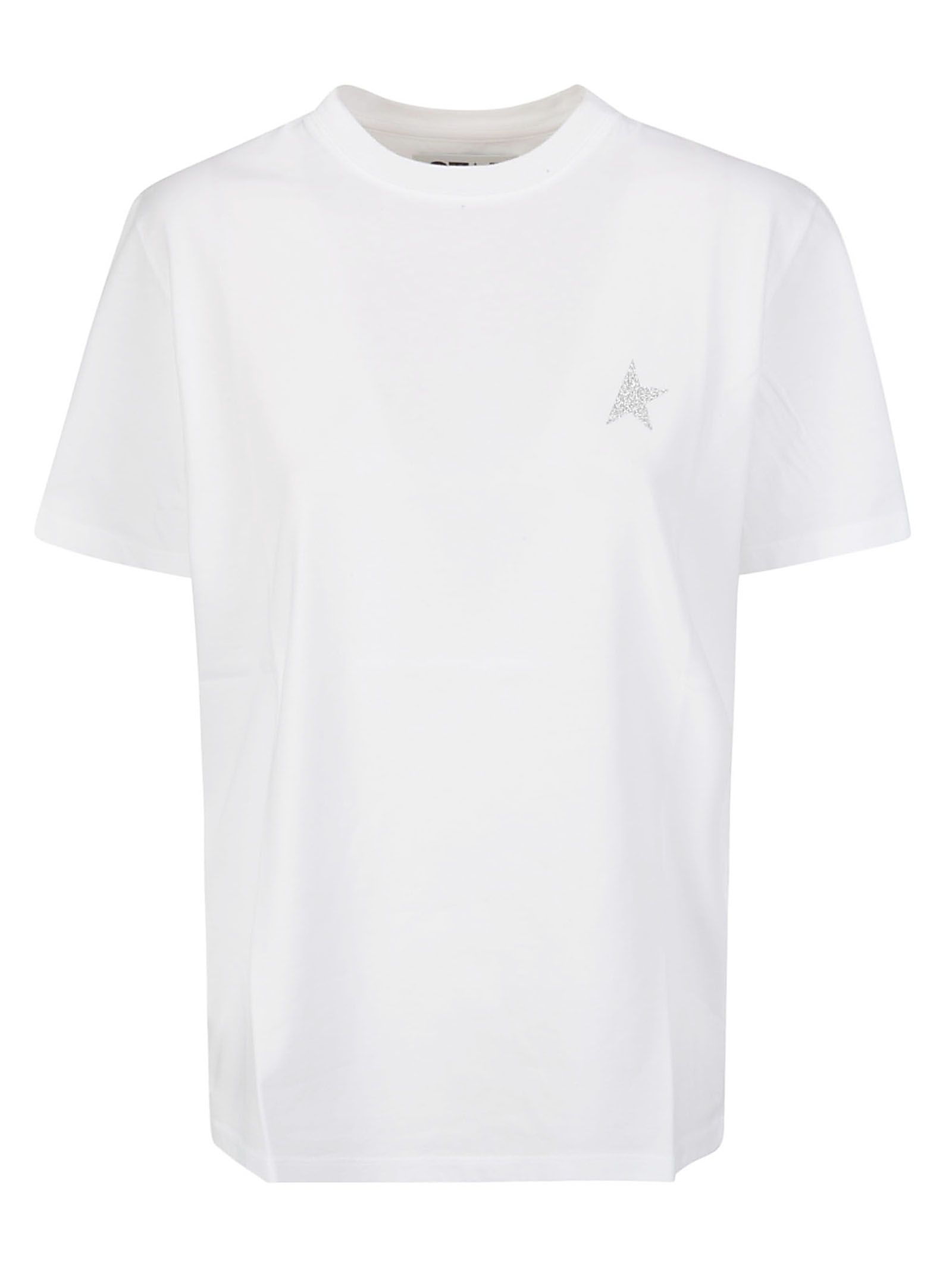 Tshirt bianca mezze maniche STAR W'S REGULAR T-SHIRT /SMALL STAR/ GLITTER