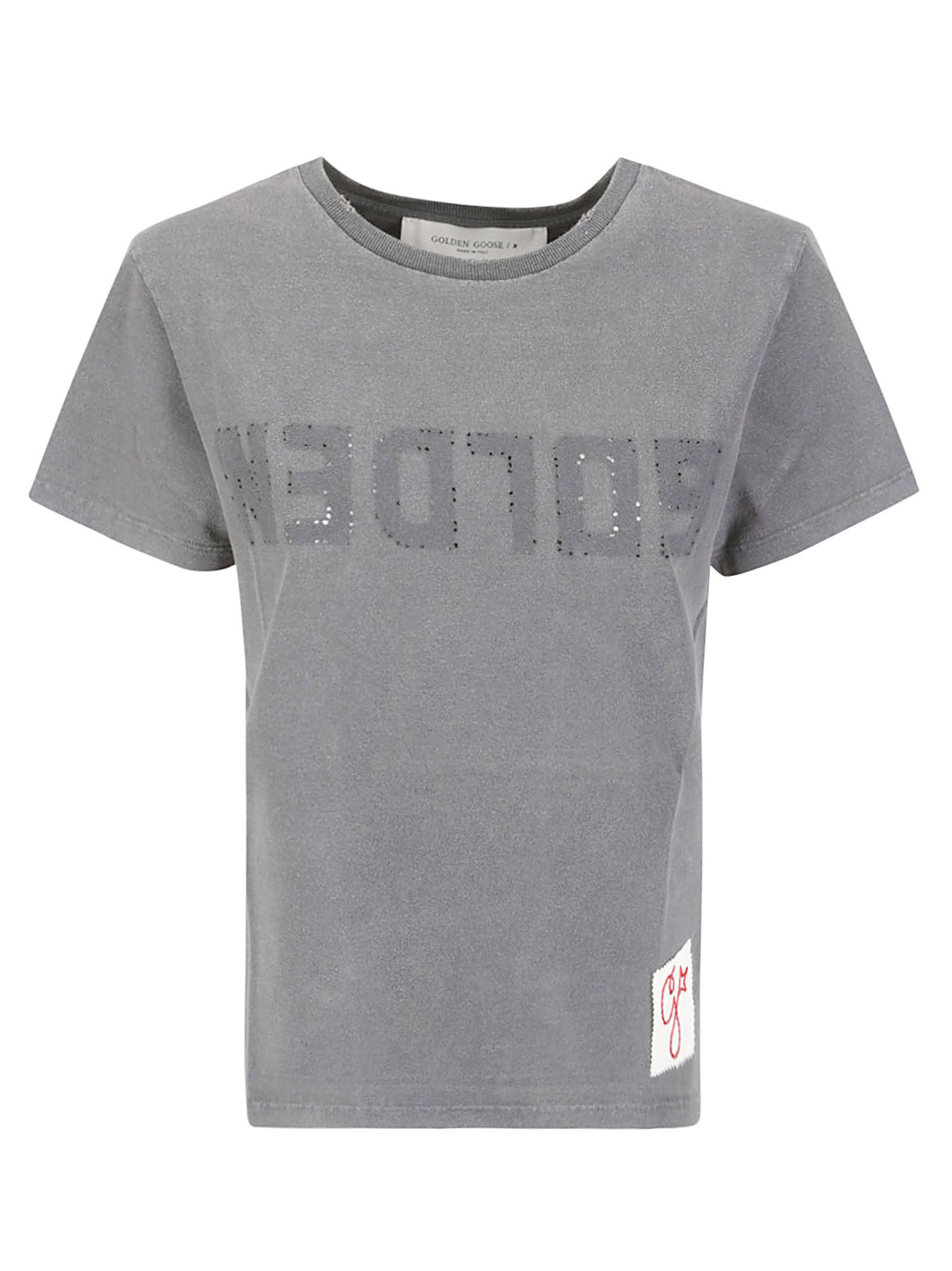GOLDEN W'S SLIM T-SHIRT DISTRESSED COTTON JERSEY W GOLDEN W'S SLIM T-SHIRT DISTRESSED COTTON JERSEY W