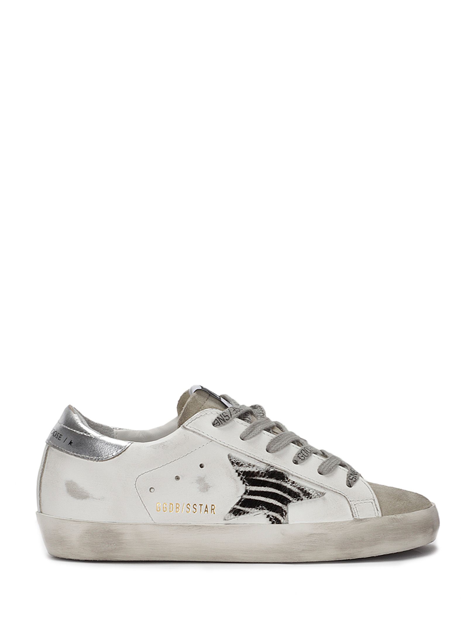 Super-Star Leather Upper Suede Toe Zebra Horsy Super-Star Leather Upper Suede Toe Zebra Horsy Sta