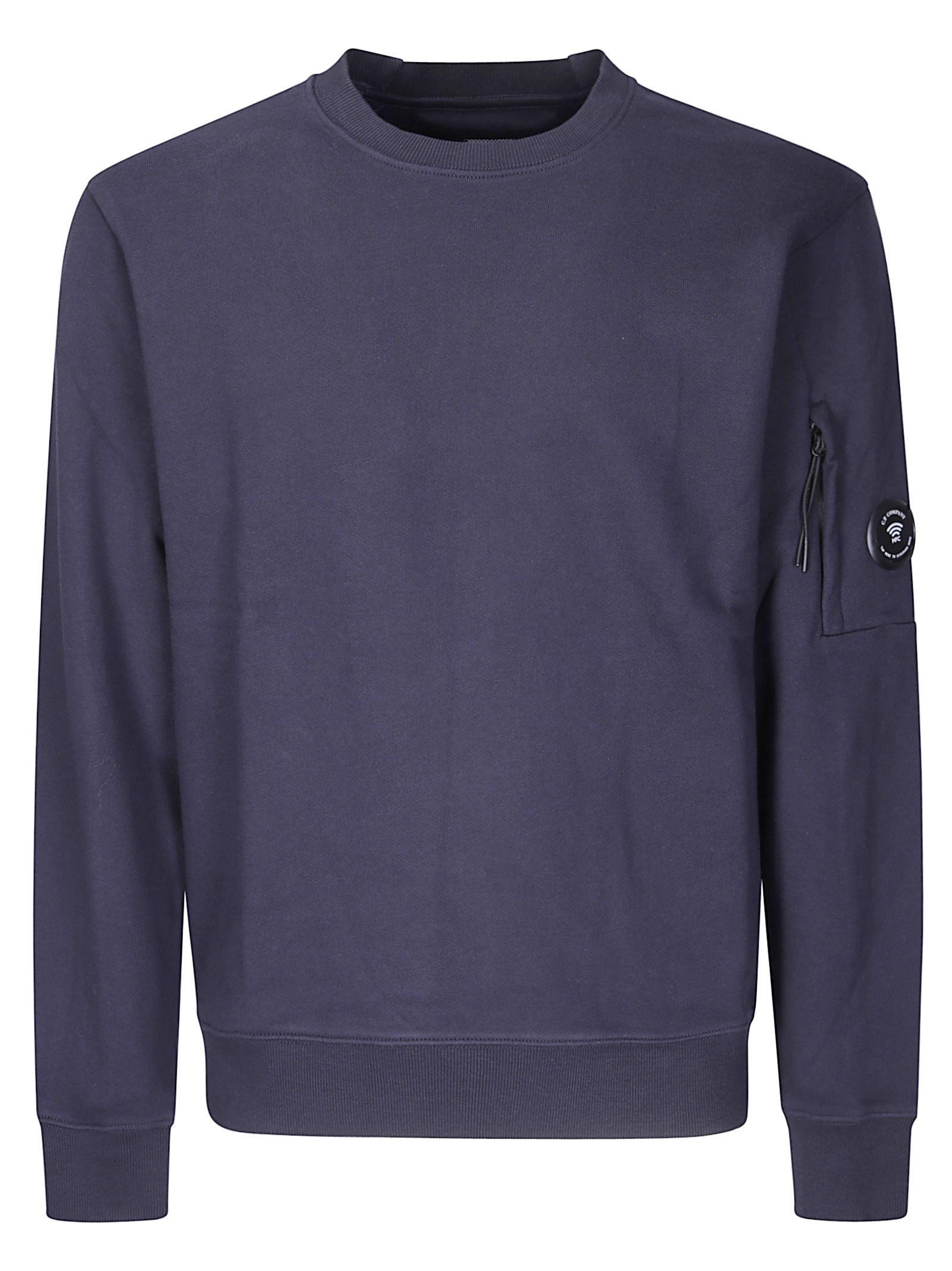 Felpa Crew Neck In Diagonal Raised Fleece