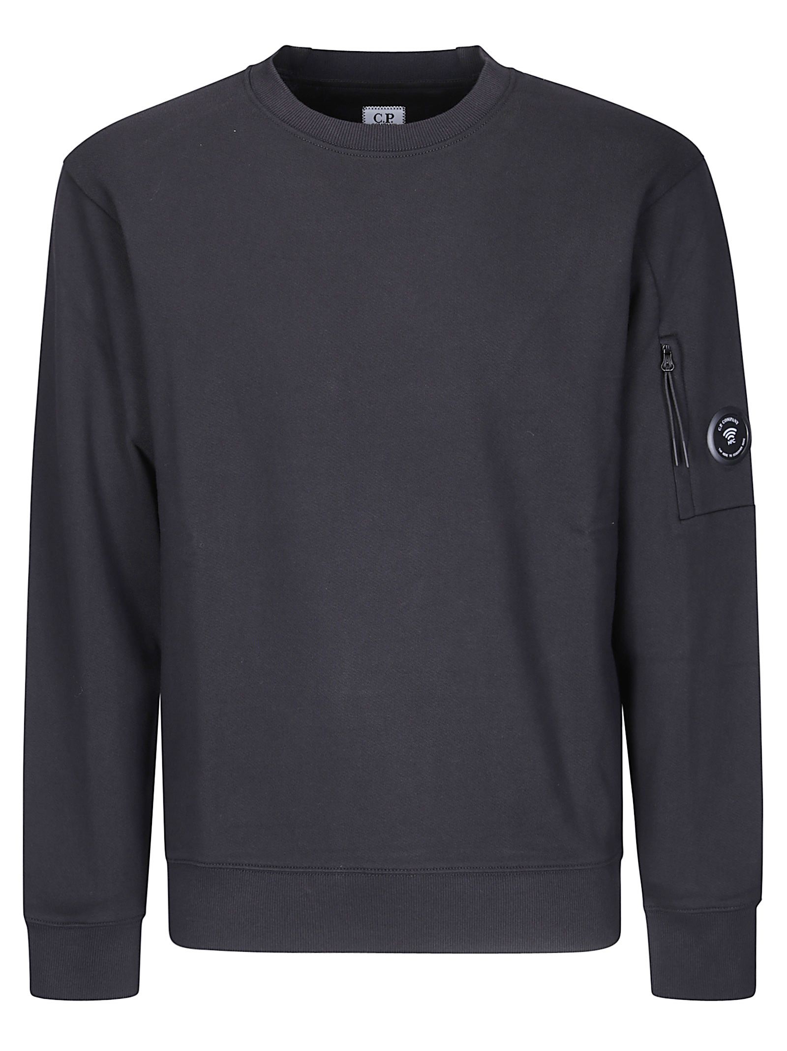 Sweat-shirt ras du cou en polaire à relief diagonal