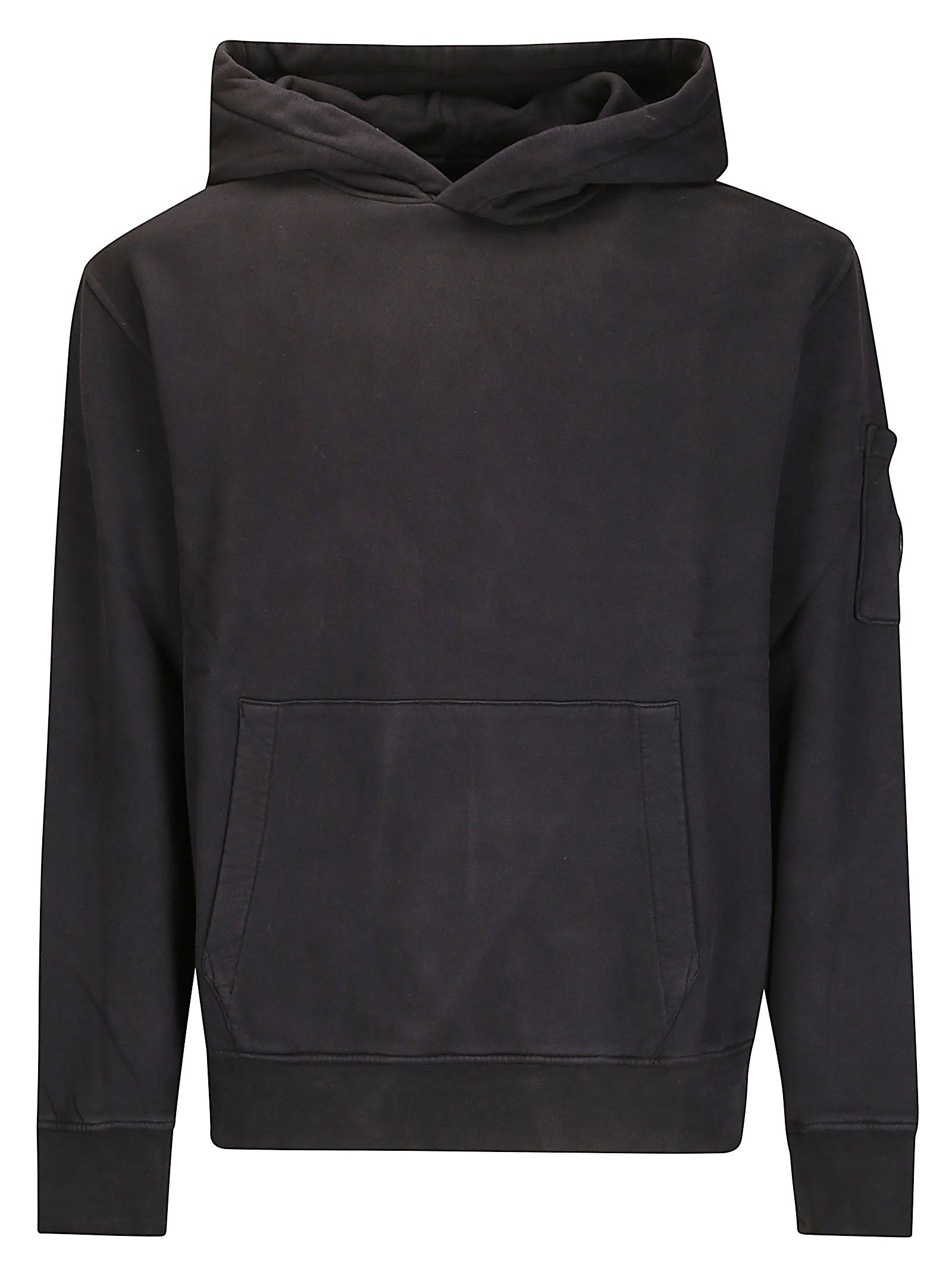 Felpa Sweat Hooded In Brushed Emerized Diago