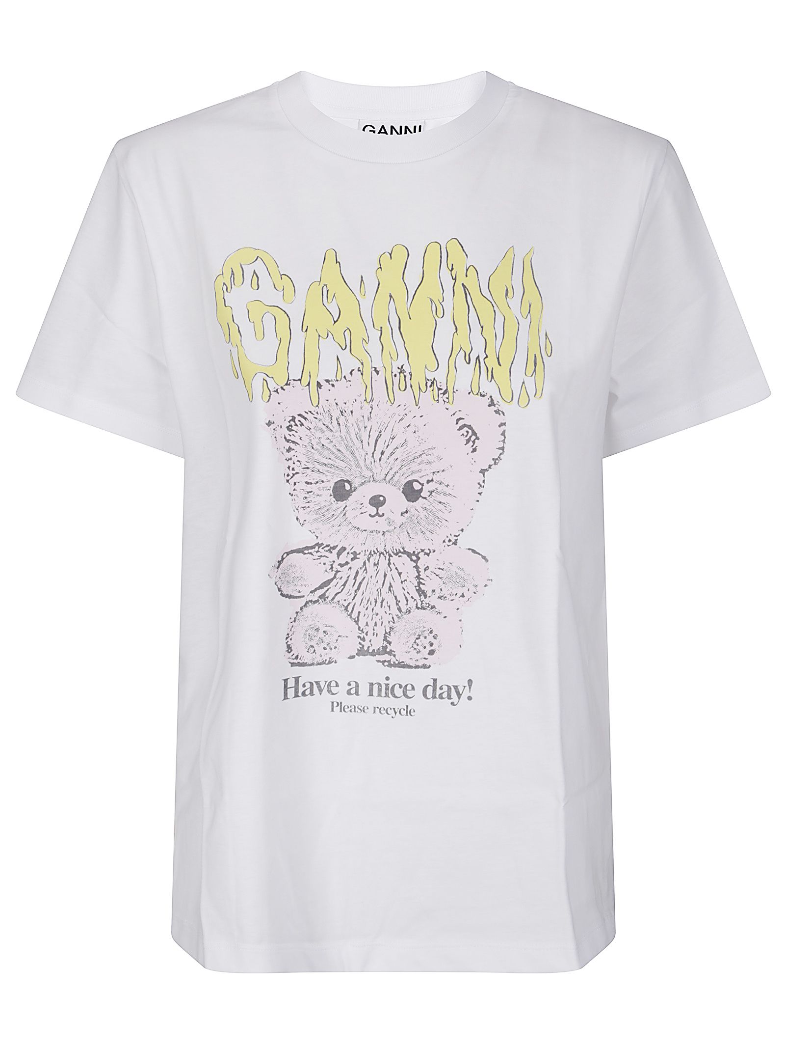 T-shirt basique en jersey de coton Teddy décontracté