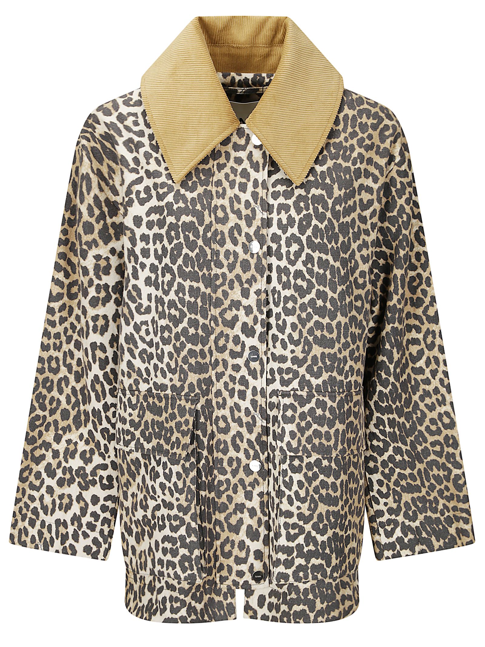 Printed Canvas Midi Jacket Printed Canvas Midi Jacket