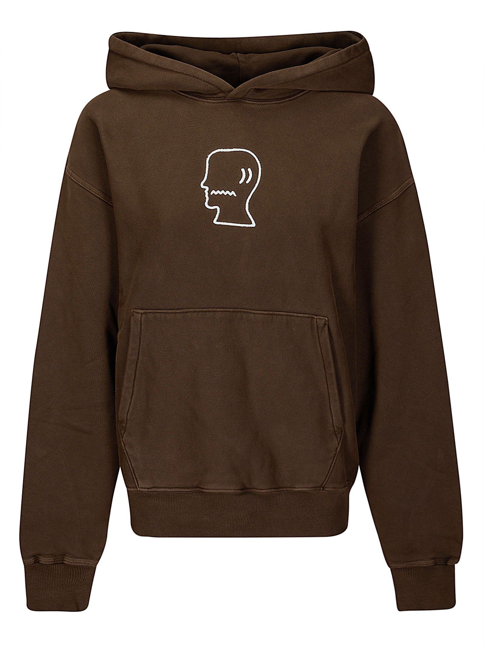 Felpa 3d Embroidered 3d Embroidered Logohead Garment Dyed Hoodie