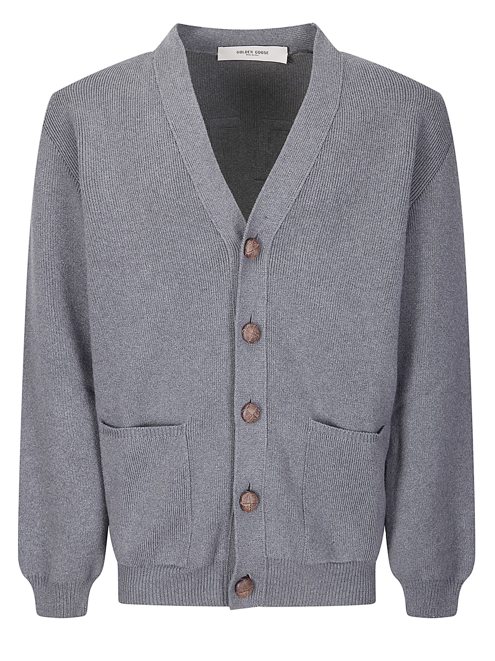 Golden M's Knit Cardigan Cotton With Logo Golden M's Knit Cardigan Cotton With Logo