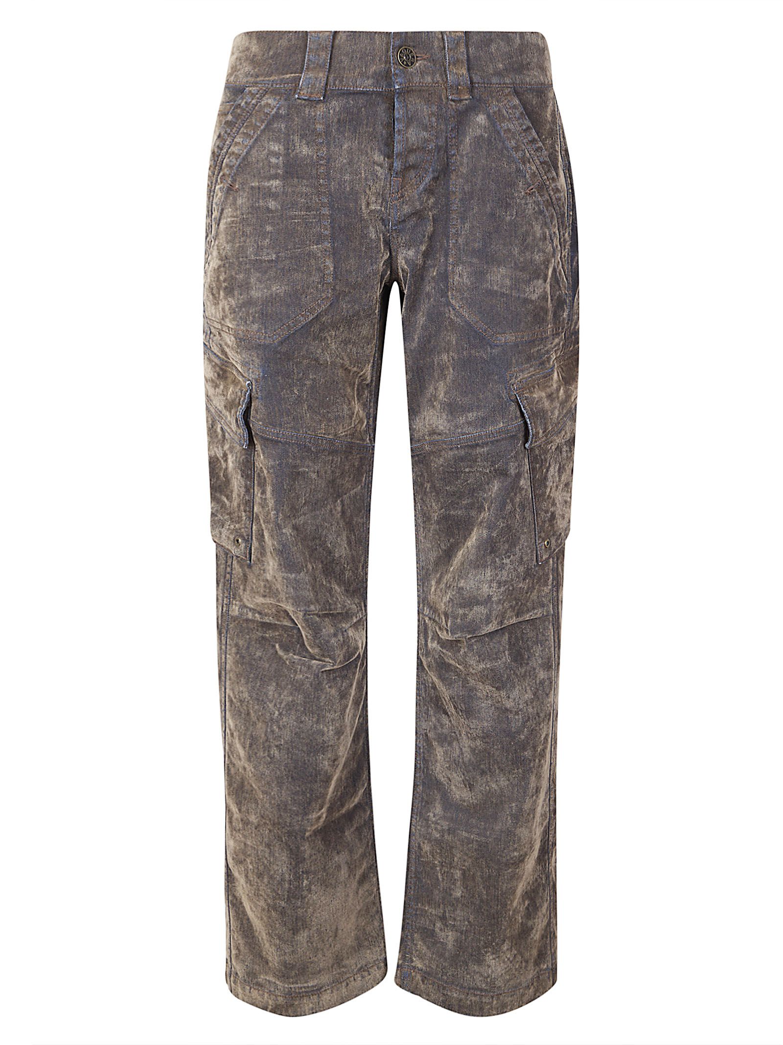 Women Flocked Denim Workwear Pants Woven Women Flocked Denim Workwear Pants Woven