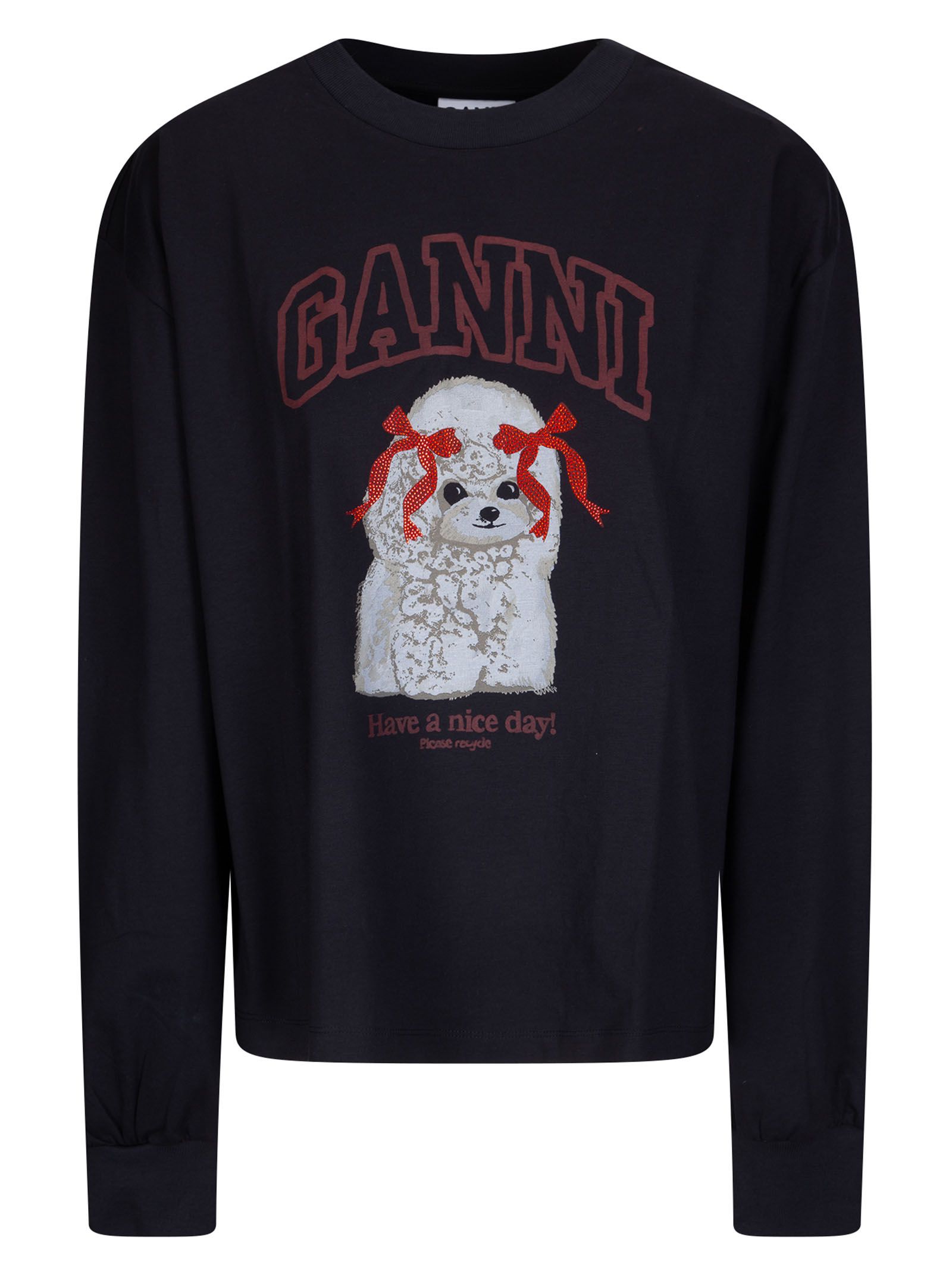 Maglia a manica lunga Basic Cotton Relaxed Longsleeve Puddle Print