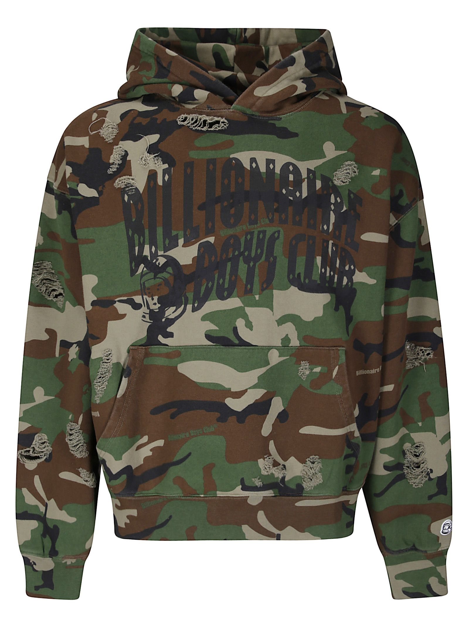 Distressed Camo Oversized Popover Hood Distressed Camo Oversized Popover Hood