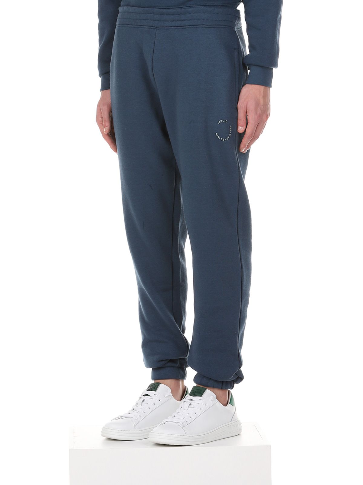 PANTALONE TUTA BLU CON LOGO FRONTALE
