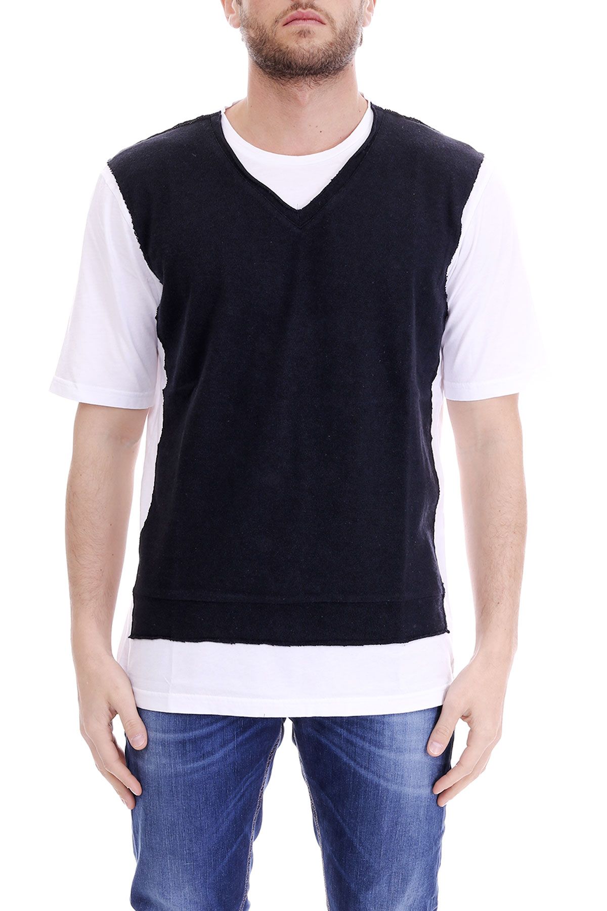 COTTON T-SHIRT WITH GILET