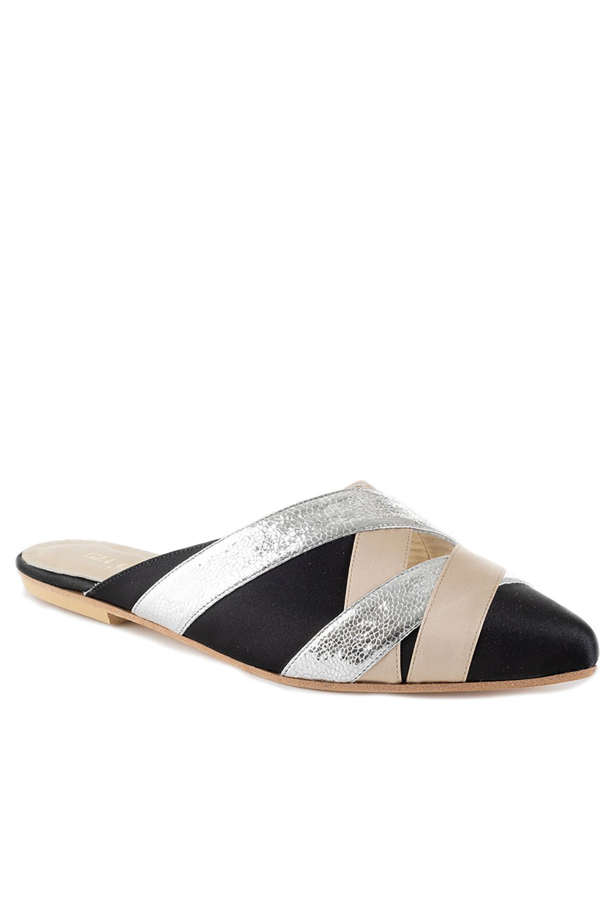 BLACK/SILVER SVEVA MULES