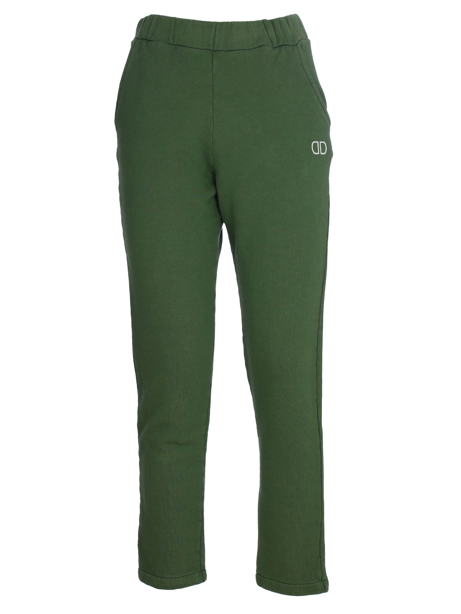 GREEN COTTON JUMPSUIT PANTS