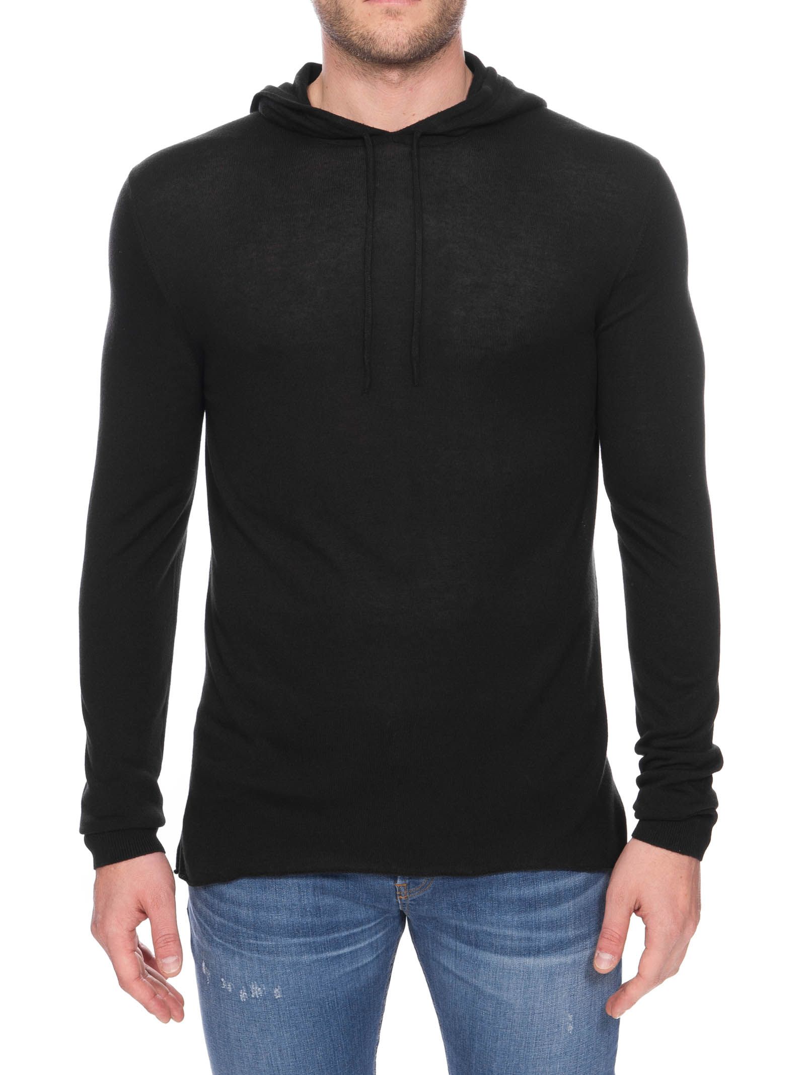BLACK CASHMERE BLEND SWEATER