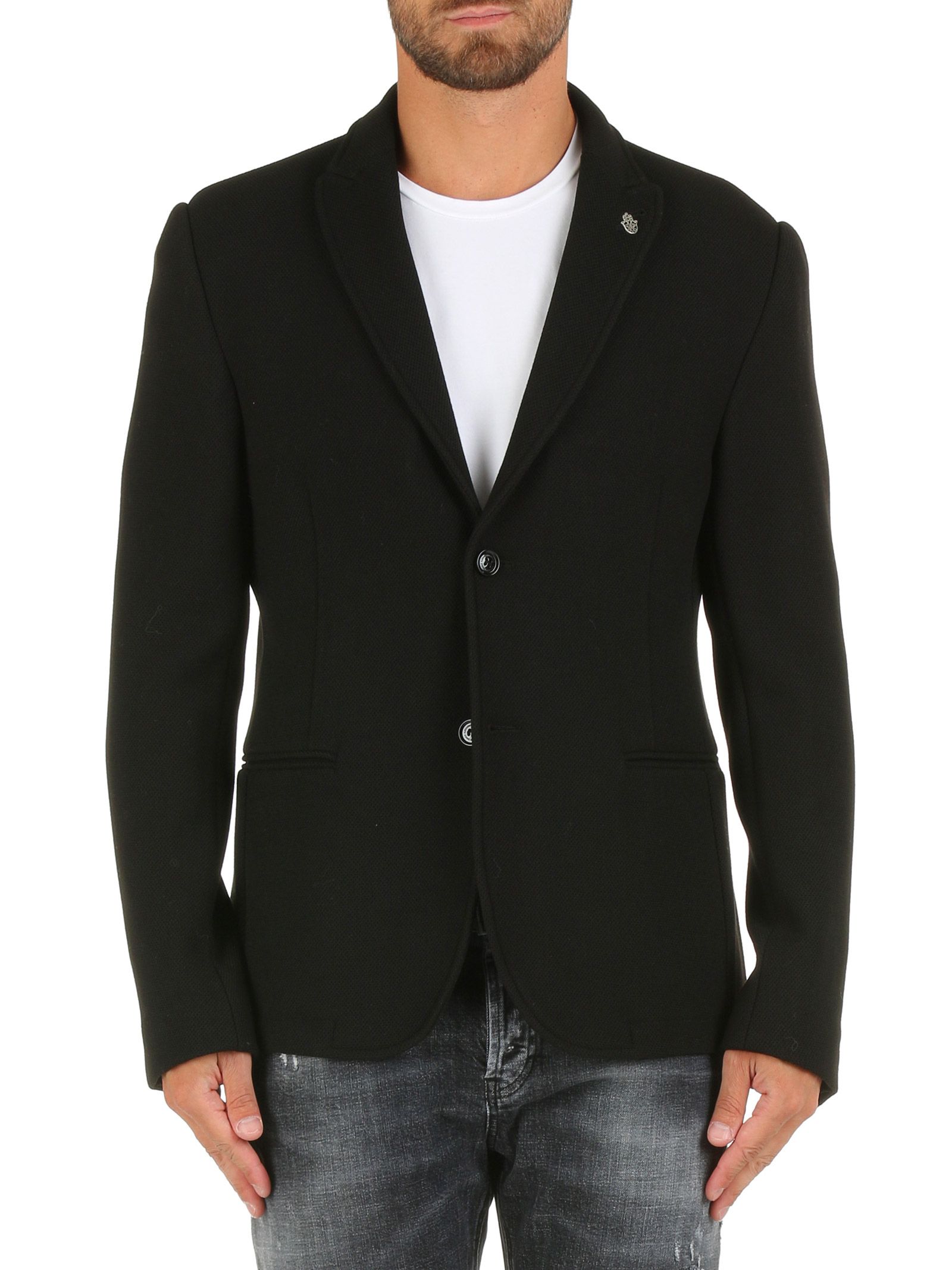 SINGLE-BREASTED BLACK JACKET