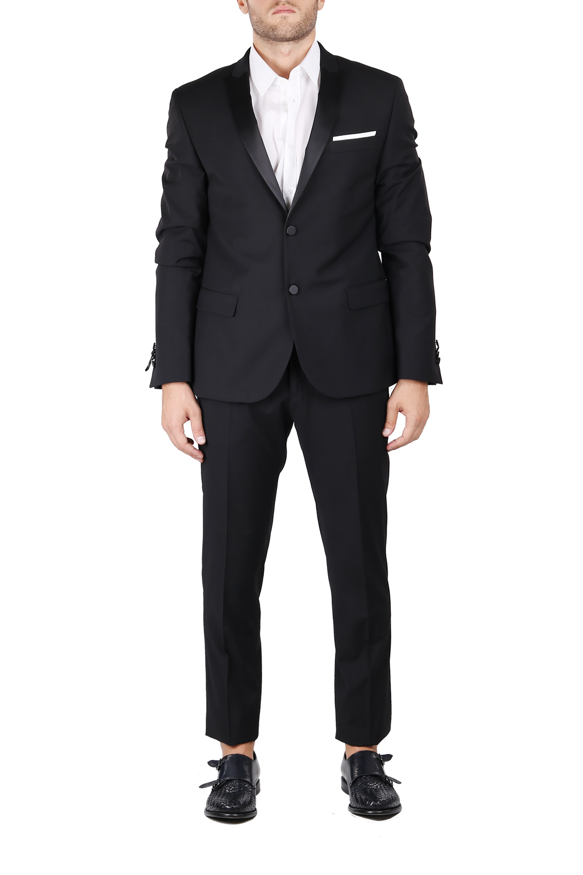 DRESS IN WOOL AND SATIN