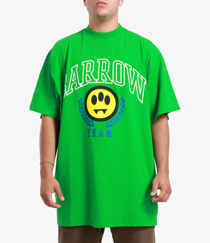 Tシャツ・カットソー BARROW Cotton t-shirt with frontal and back logo print BARROW graphic-print T-shirt | Black | FARFETCH TR