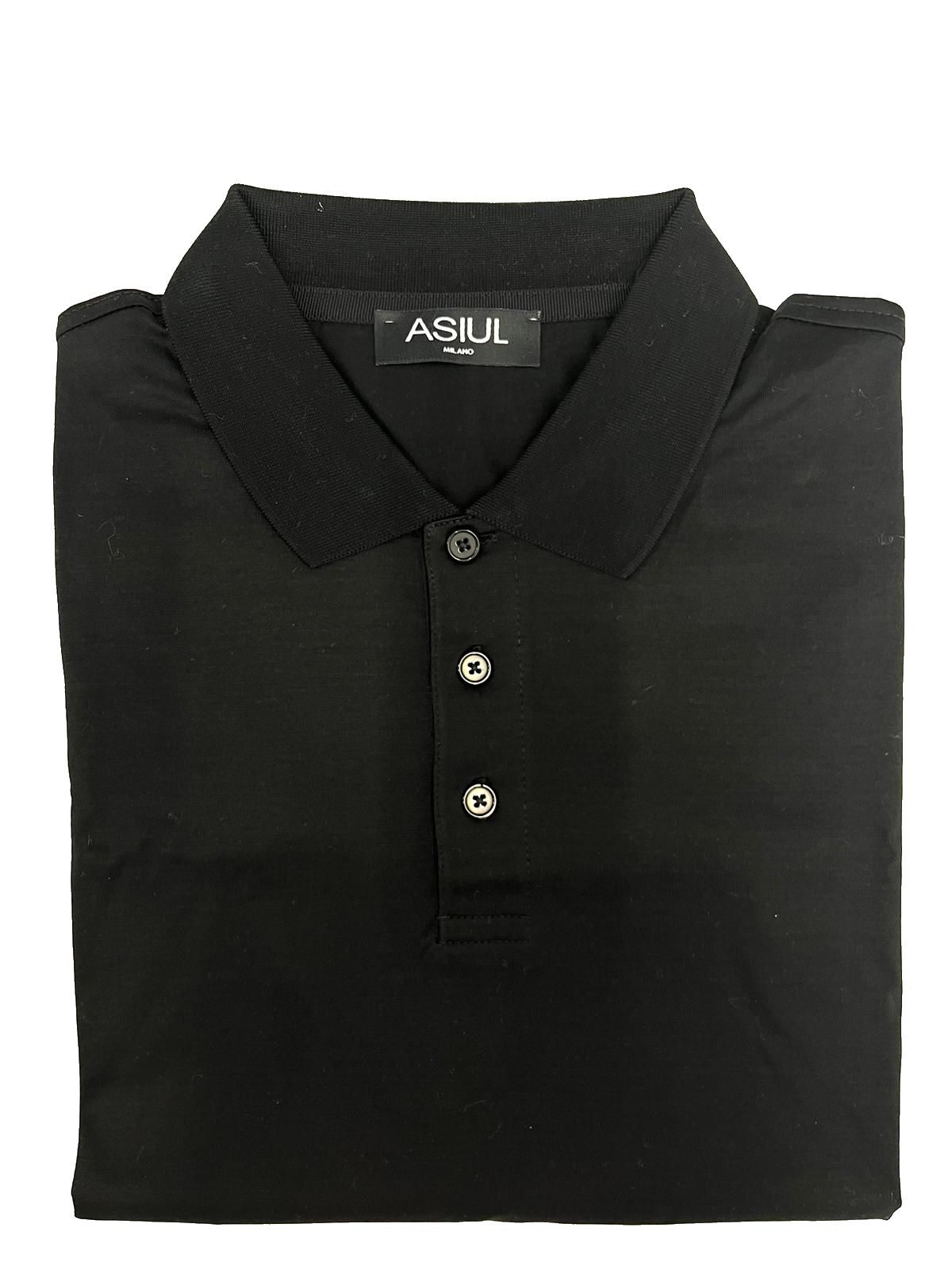 BLACK LISLE POLO SHIRT