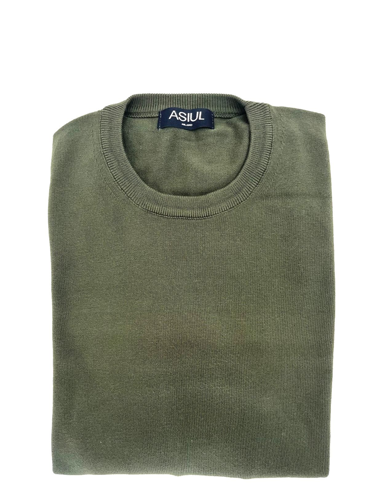 GREEN COTTON SWEATER
