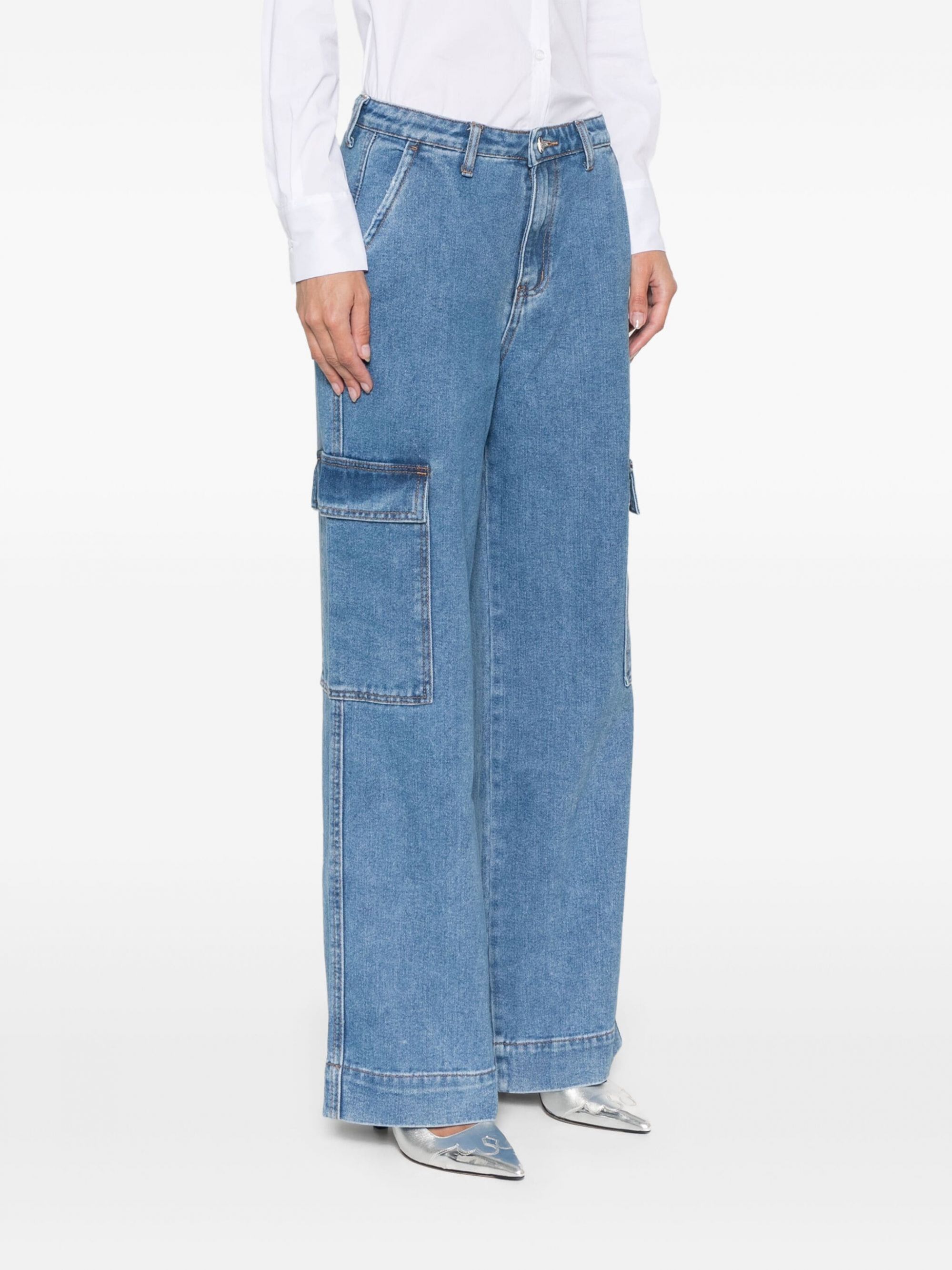 CARGO JEANS IN COTTON DENIM