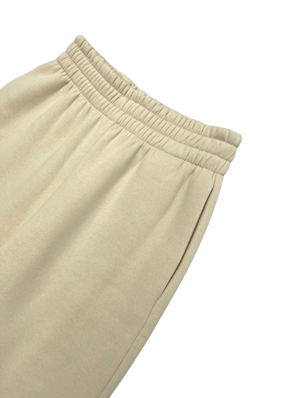 CREAM COTTON BLEND SWEATPANTS