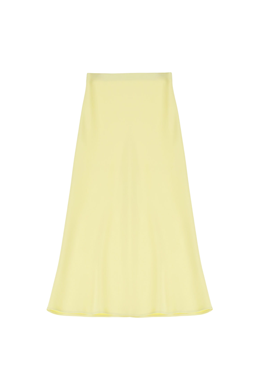 YELLOW MIDI SKIRT