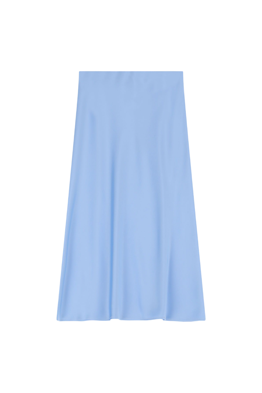LIGHT BLUE MIDI SKIRT