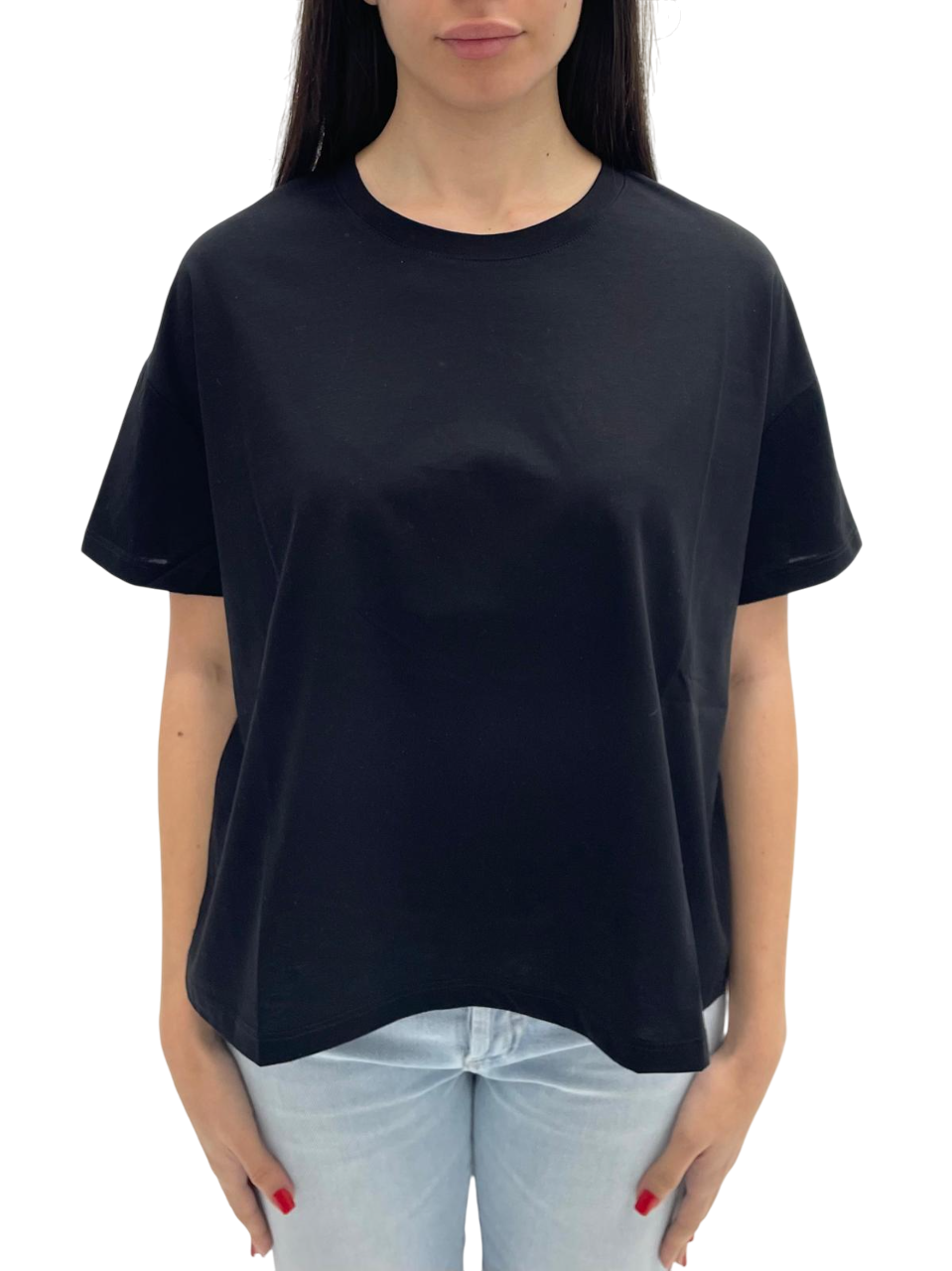 BLACK COTTON T-SHIRT