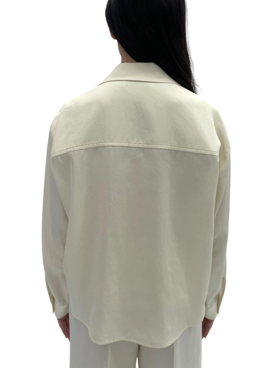 BLUSA PANNA IN MISTO LINO