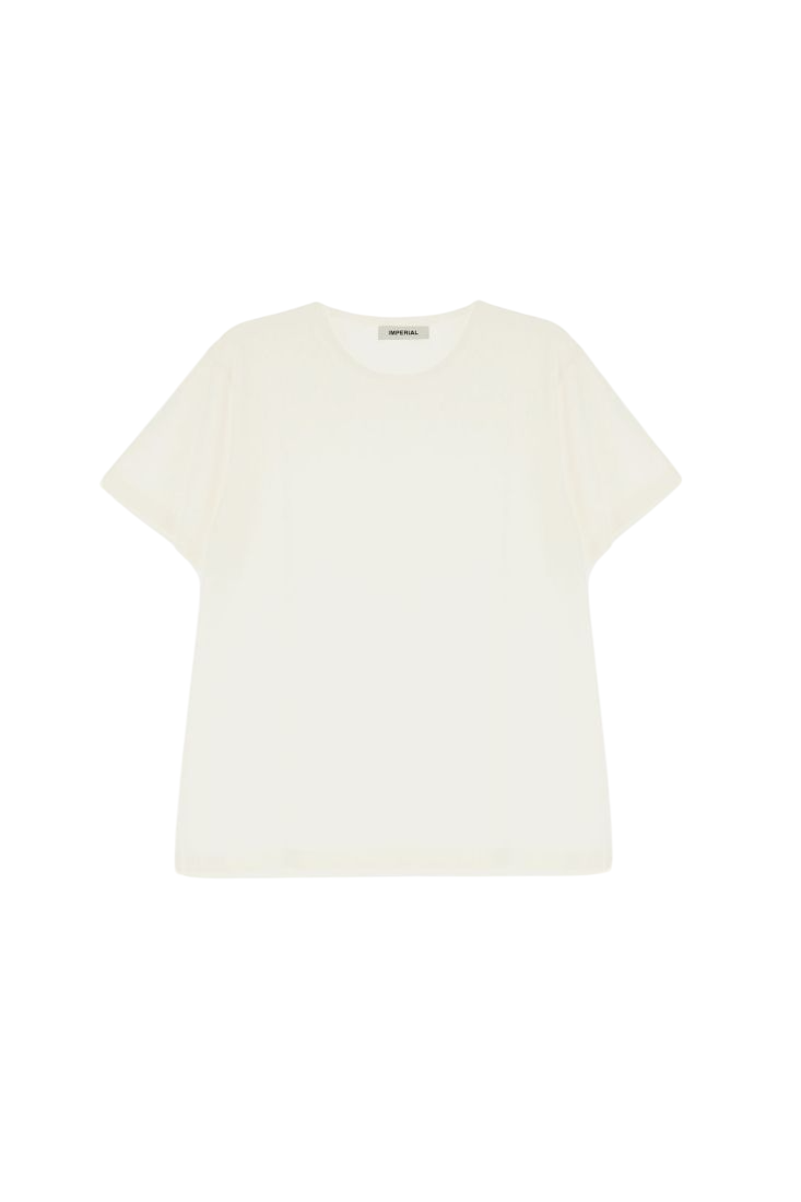WHITE COTTON T-SHIRT