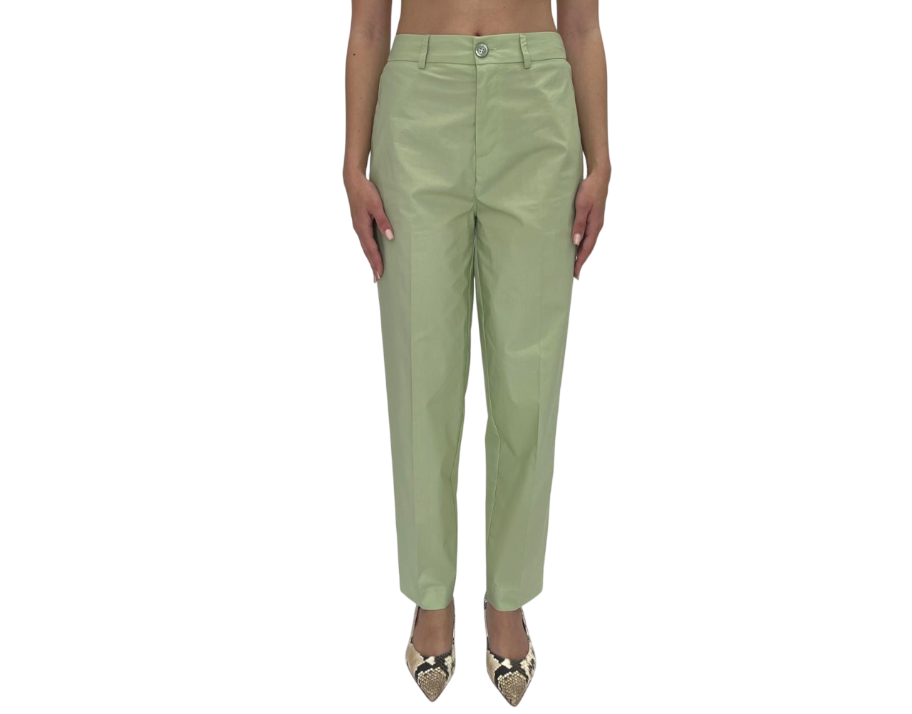 GREEN COTTON TROUSERS